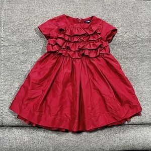 Baby Gap Girls Ruby Red Ruffled Party/Holiday Dress 6-12M